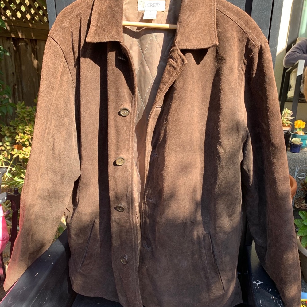 J. Crew men’s brown suede coat Size: L